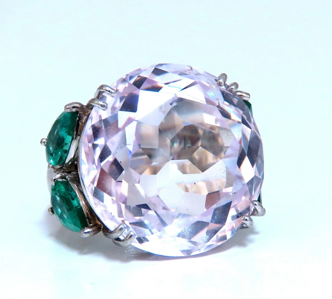 GIA Certified 39.68ct Lab Sapphire Ring Platinum - 3