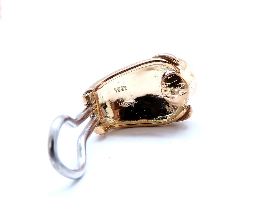 2ct natural oval purple amethyst clip earrings 18kt** - 6