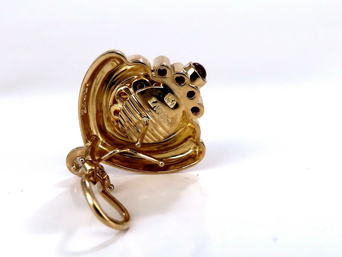 Lagos 11mm Mabe Pearls .60ct Diamonds Clip Earrings 18kt Gold** - 5