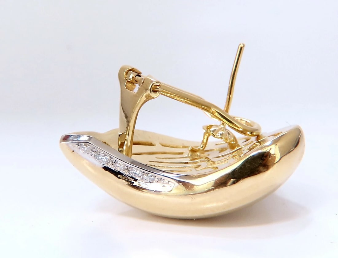 Caravelli .50ct Natural Dome Heart Diamond Earrings 18kt** - 5