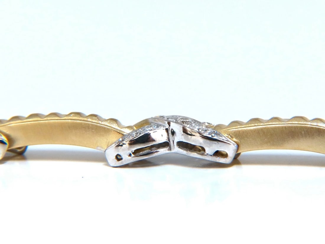 1.54ct natural round diamonds x bracelet 14 karat gold two-tone 7.5** - 8