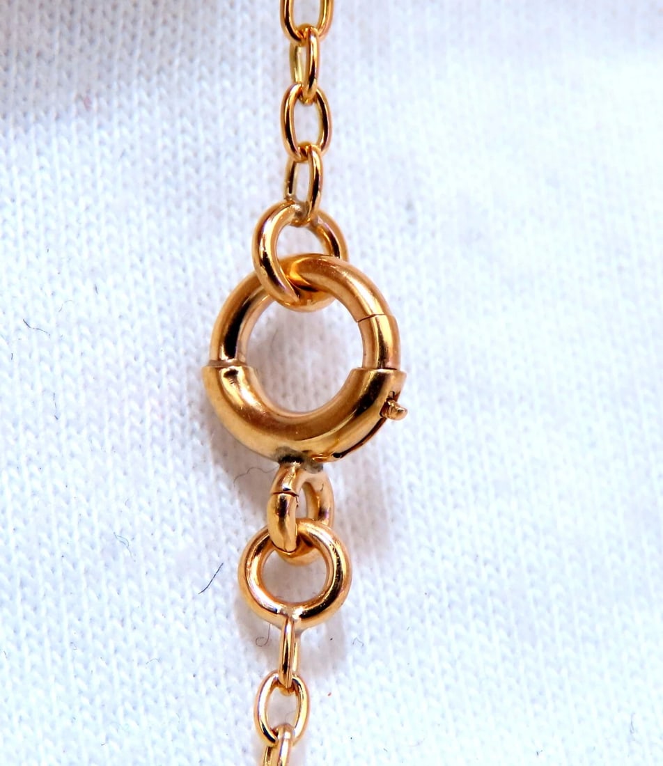 80ct Natural Carved Watermelon Purple Pink Tourmalines Necklace 14kt** - 6