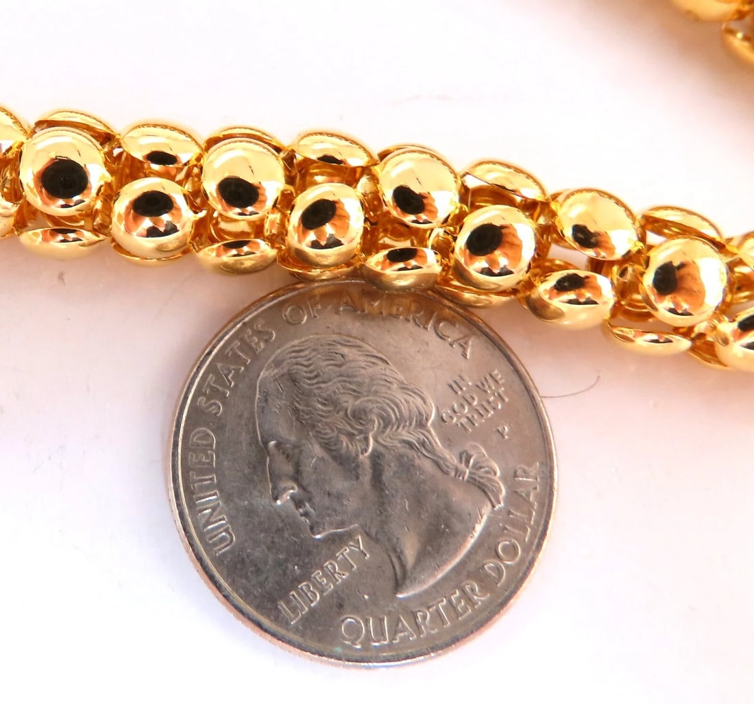 1.07ct Natural Round Diamond Bolo Link Necklace 14kt** - 7