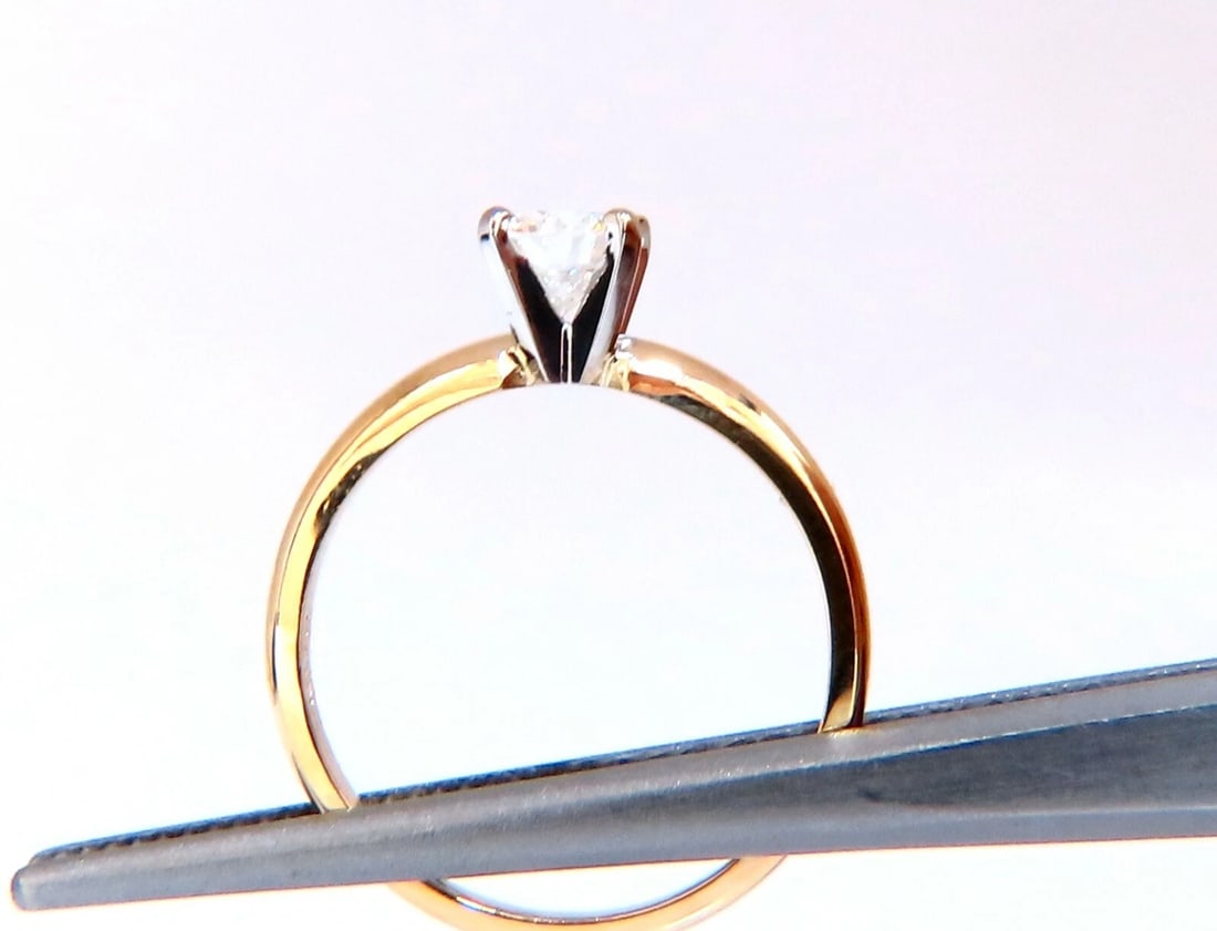 GIA Certified .60ct round cut diamond solitaire ring classic G/Vs - 6