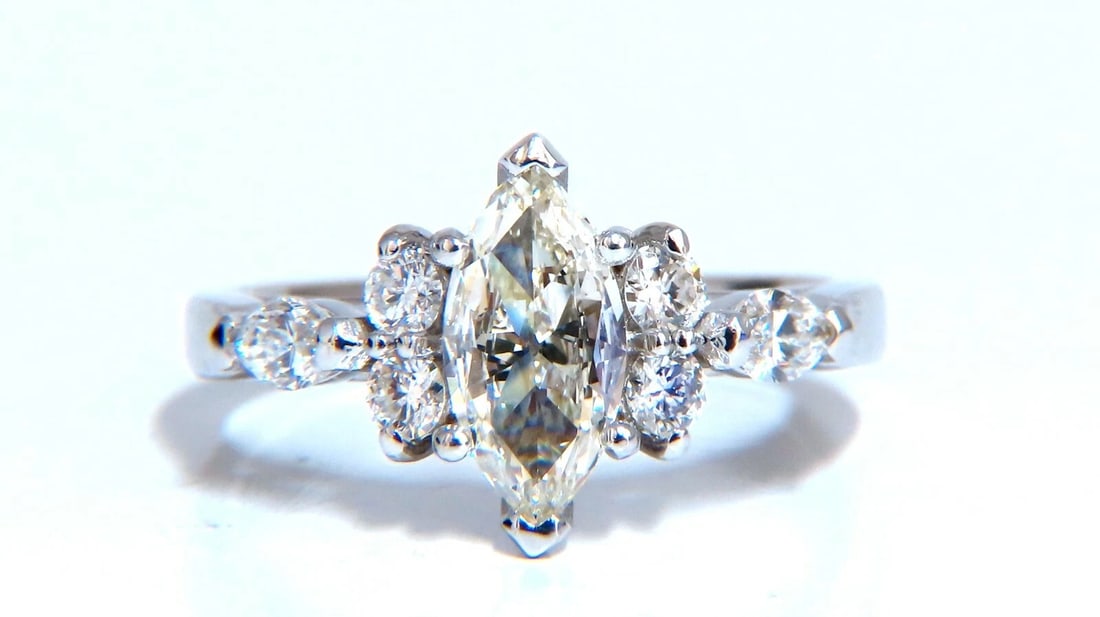 GIA Certified .72ct Natural Marquise Diamond 14kt** - 5
