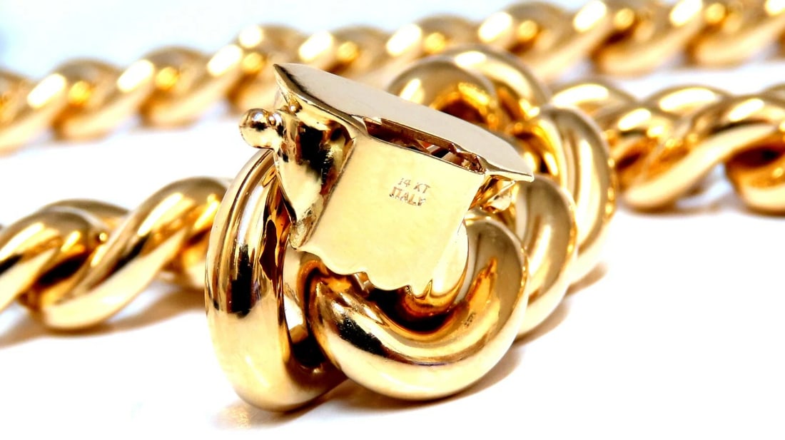 Cuban Link Necklace 14kt 113Grams 24inch 15.4mm ** - 4