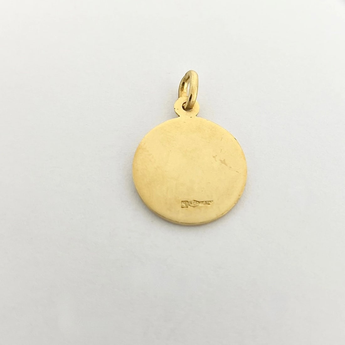 Italian Sacred Heart of Jesus Medal Pendant Charm 14K Yellow Gold, 2.14 Grams - 6