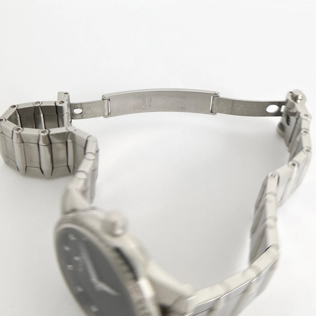 Movado Vizio Diamond Bezel Black Dial Stainless Steel Watch, 25 mm - 8