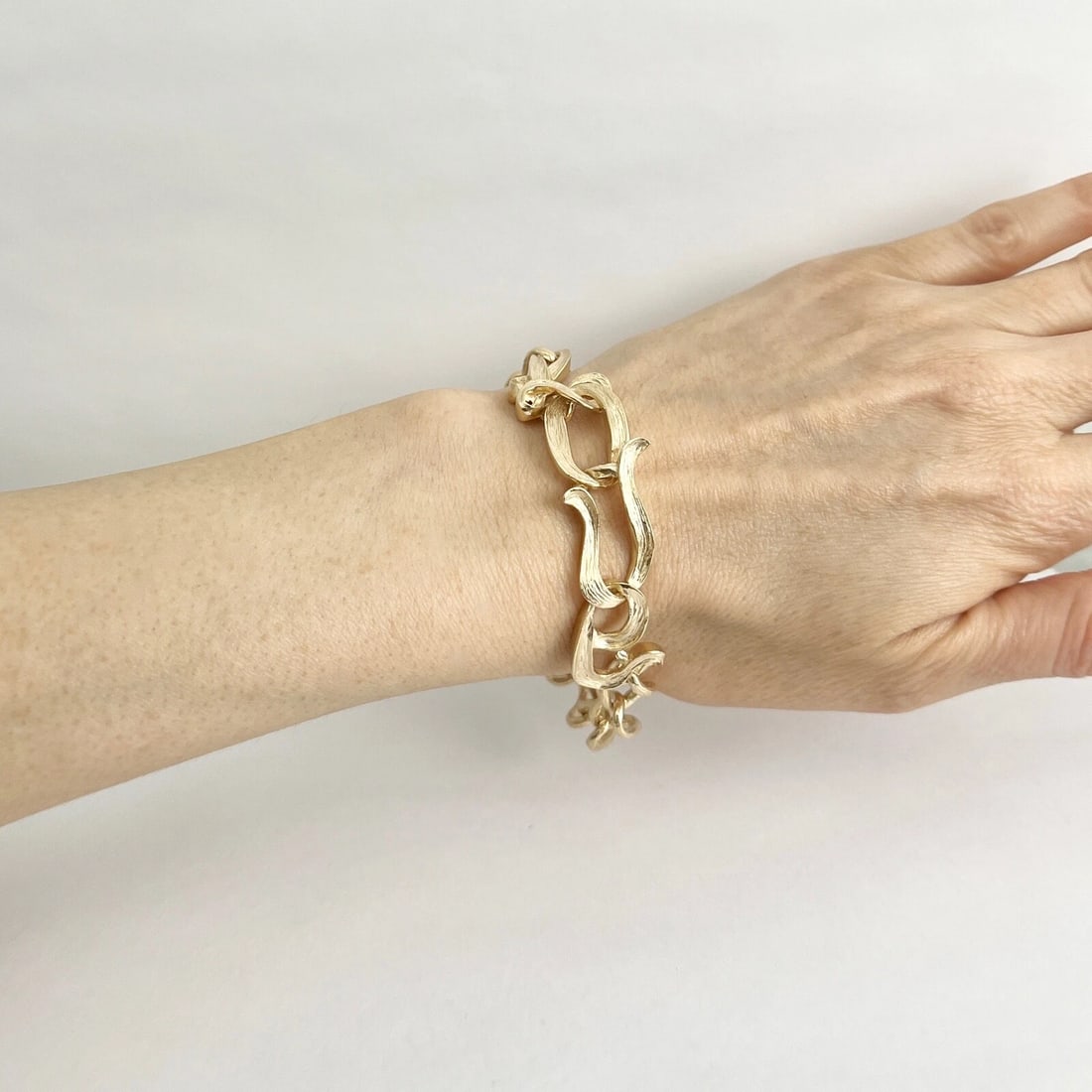 Estate LOVE Chain Link Bracelet 14K Yellow Gold 28.90 Grams - 4