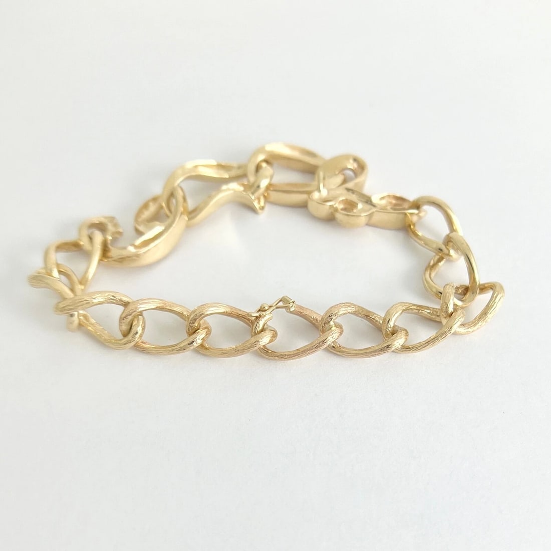 Estate LOVE Chain Link Bracelet 14K Yellow Gold 28.90 Grams - 7