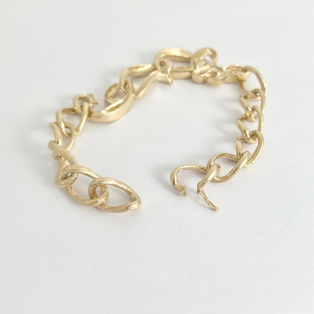 Estate LOVE Chain Link Bracelet 14K Yellow Gold 28.90 Grams - 8