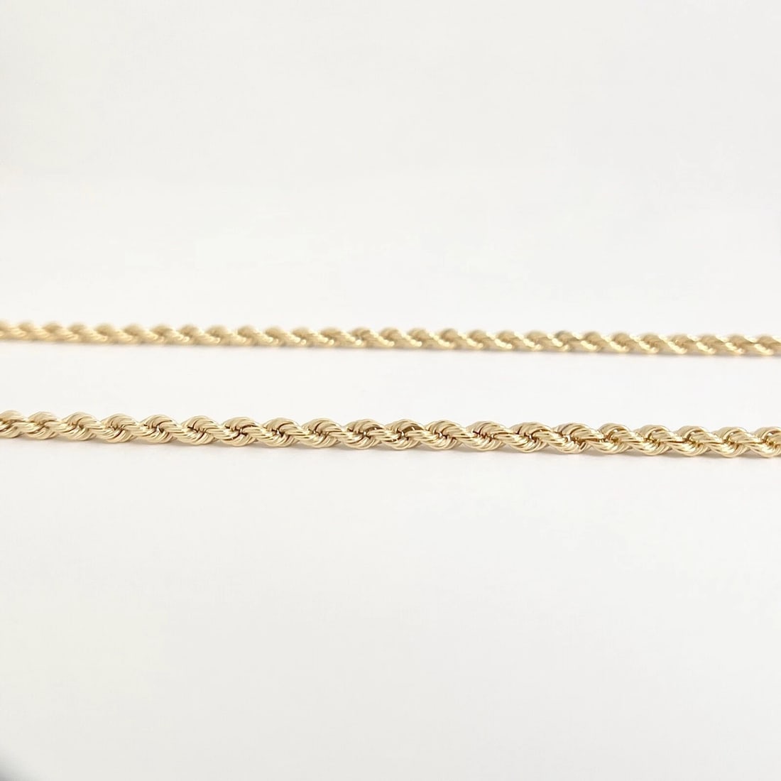 Long Rope Chain Necklace 14K Yellow Gold, 24 Inches, 3.2 mm, 22.60 Grams - 5