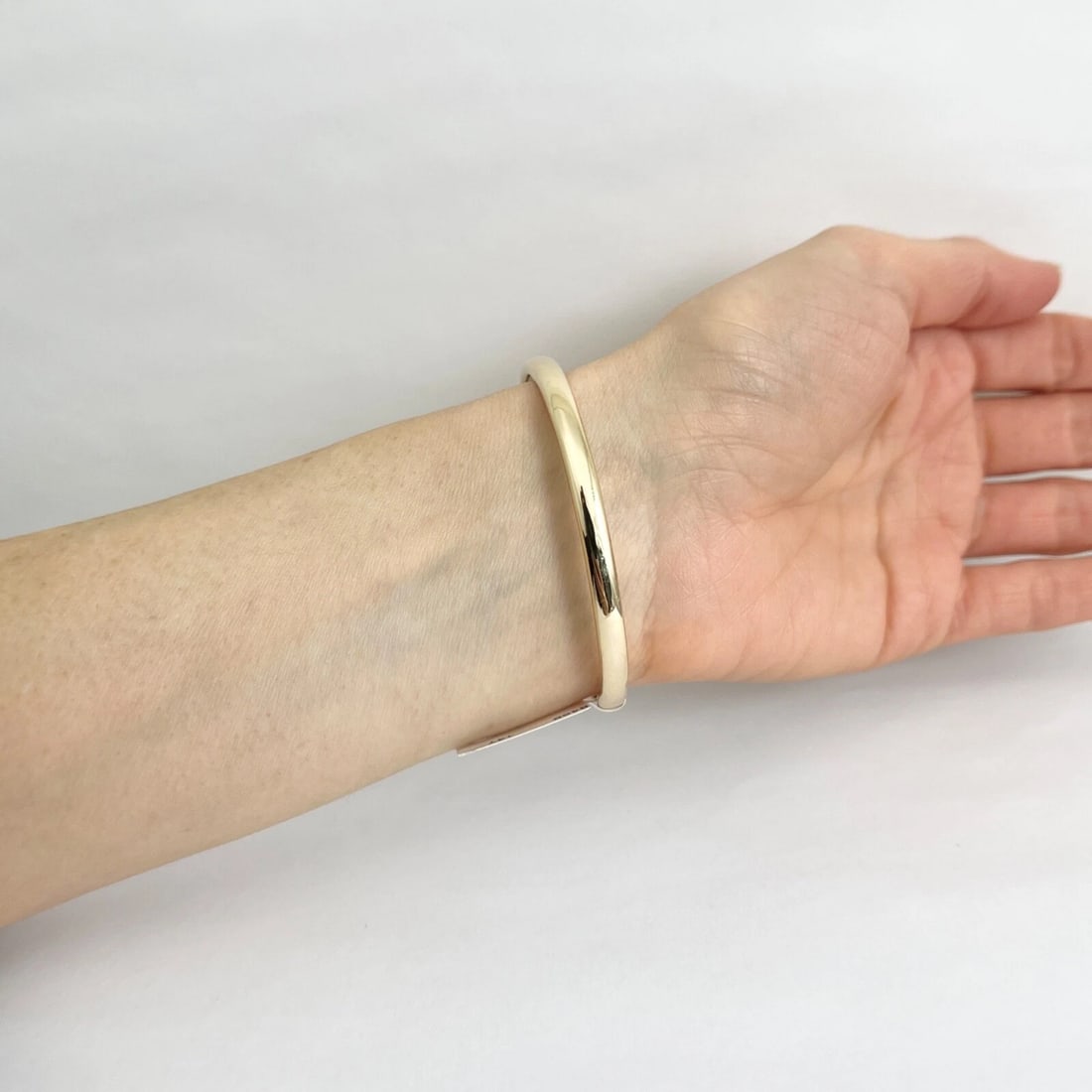 Open Claw Cuff Hinged Bangle Bracelet 14K Yellow Gold - 4