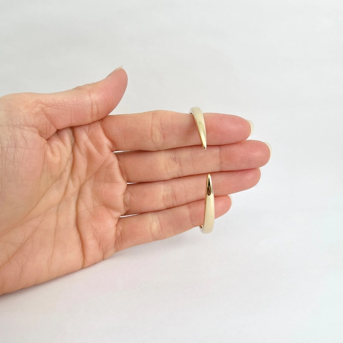 Open Claw Cuff Hinged Bangle Bracelet 14K Yellow Gold - 5