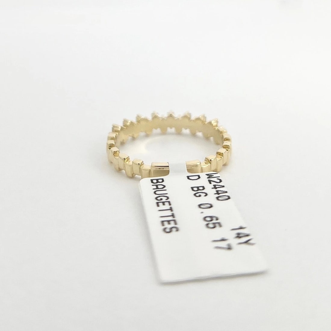 Jagged Baguette Diamond Statement Band Ring 14K Yellow Gold, Size 6.5, .65 CTW - 7