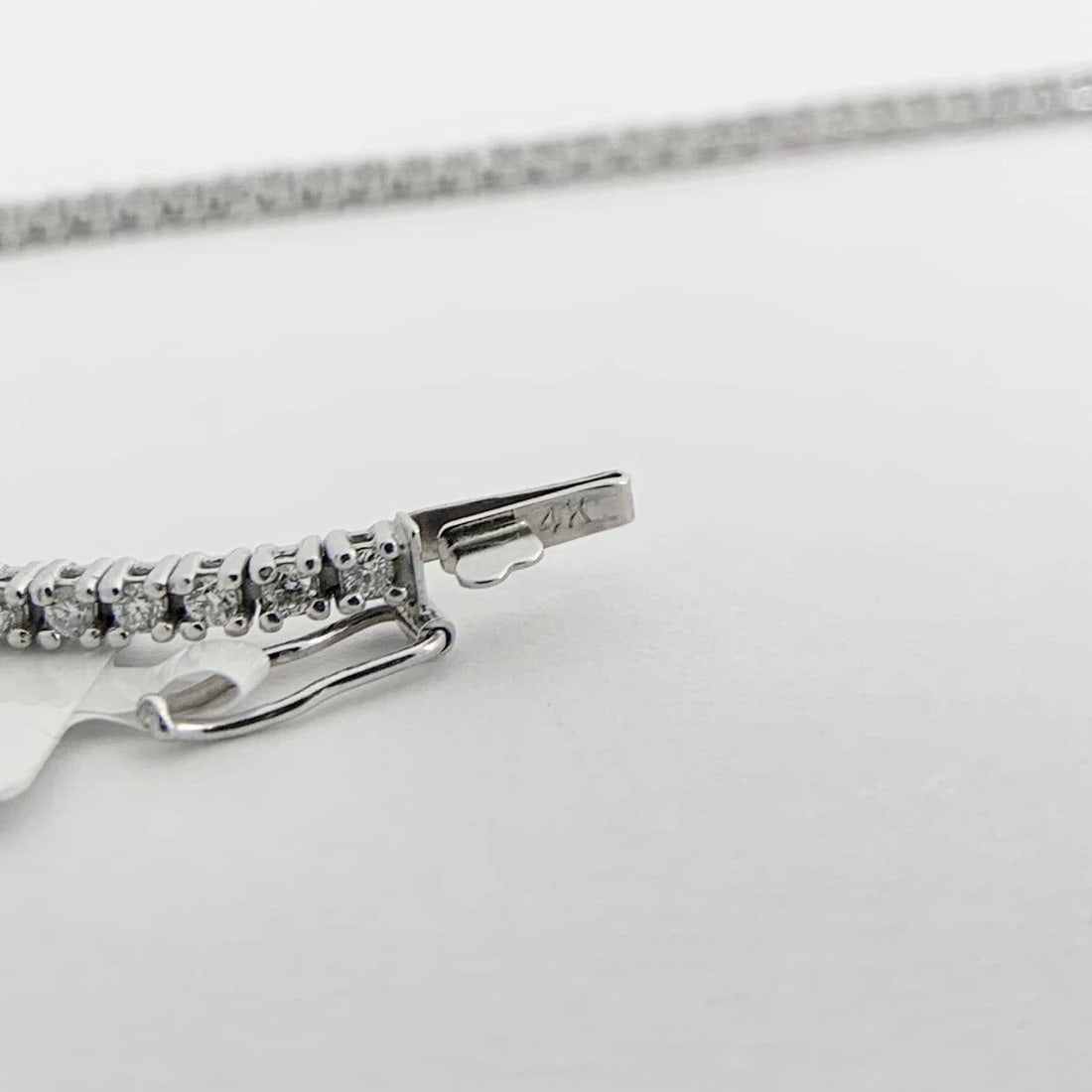 Thin Round Diamond Tennis Bracelet 14K White Gold, 7 Inches, 1.25 CTW - 11