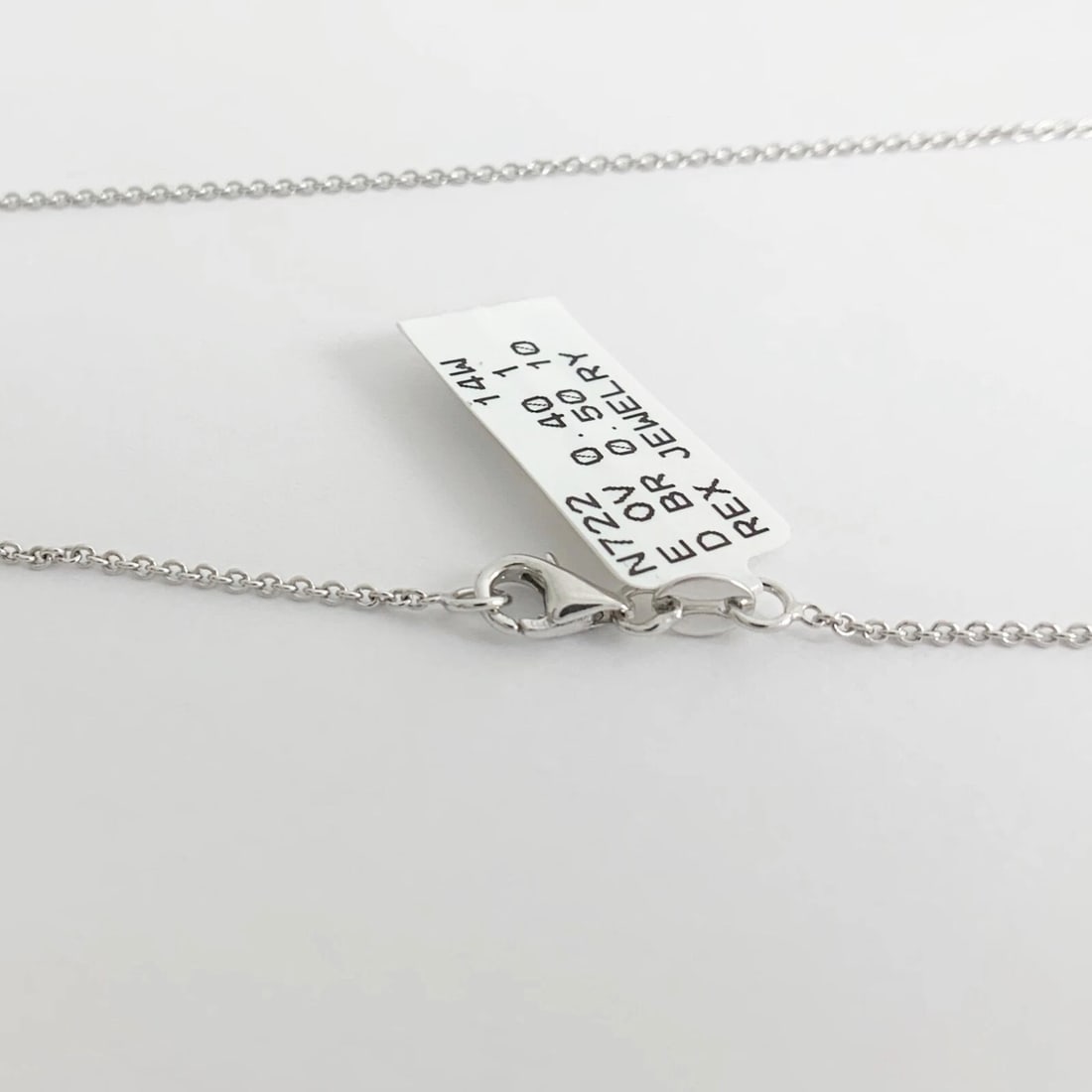 Oval Green Emerald Diamond Halo Gemstone Pendant Necklace 14K White Gold .90 CTW - 9