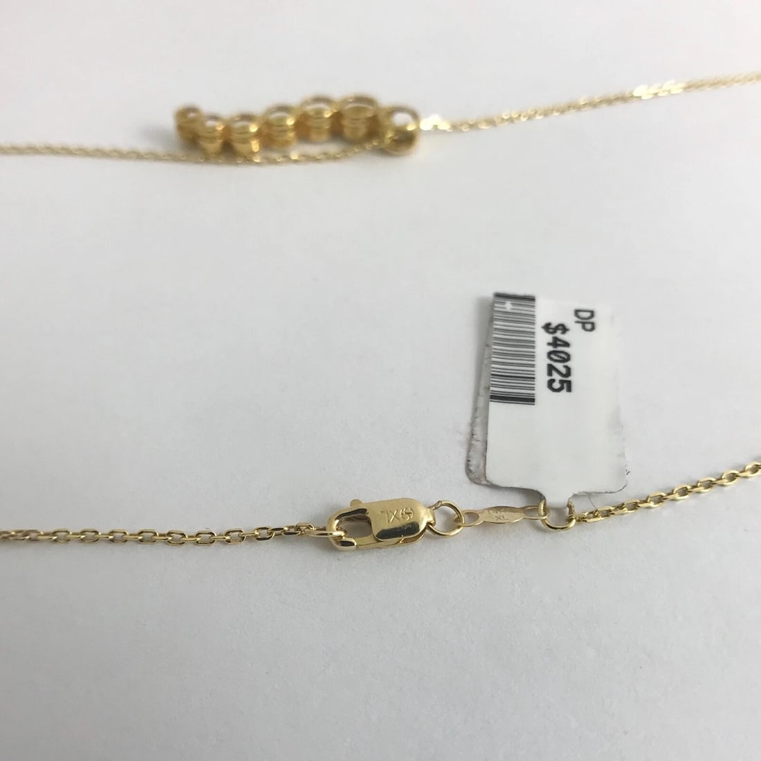 Diamond Bezel Journey Pendant Necklace 14K Yellow Gold, .80 CTW, 4.56 Grams - 11