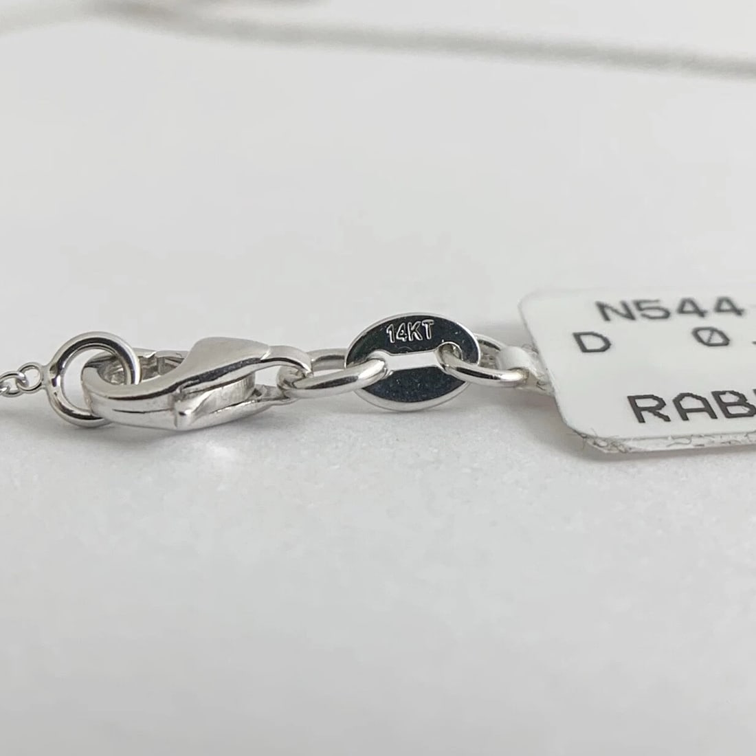 Round Diamond Solitaire Bezel Pendant Necklace 14K White Gold, .60 CT, 2.20 Gram - 9