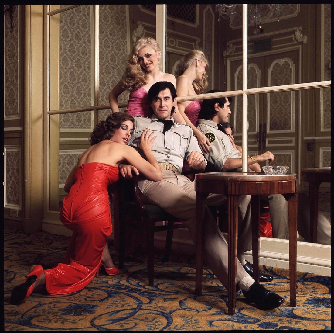 Bryan Ferry 1975 Limited Edition Estate Print: 1975 (printed later): Title: Bryan Ferry 1975 Limited Edition Estate Print: 1975 (printed later) Description: © Michael Putland Bryan Ferry Bryan Ferry of Roxy Music with the “Roxettes” London 1975 Bryan F