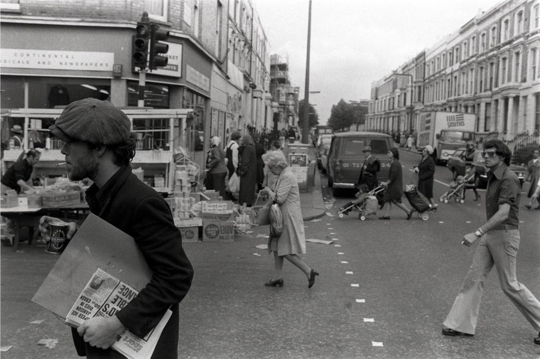 Tom Waits on Portobello Road, 1976 Limited Estate Print: 1976 (printed later) - 2