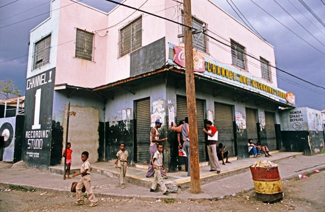 Kingston Studios by Alain Le Garsmeur: 1983 (printed later): Title: Kingston Studios by Alain Le Garsmeur: 1983 (printed later) Description: Kingston Studios by Alain Le Garsmeur Channel One Recording Studios, Kingston, Jamaica 1983. Paper size 20 x 30 inches /