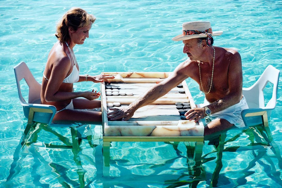 Slim Aarons 'Keep Your Cool' 1978 Official Limited Estate Edition: 1978 (printed later): Title: Slim Aarons 'Keep Your Cool' 1978 Official Limited Estate Edition: 1978 (printed later) Description: Keep Your Cool' 1978 Slim Aarons Limited Estate Edition Carmen Alvarez enjoying a game of
