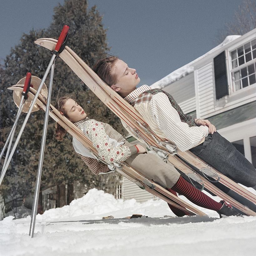 Slim Aarons Estate Edition - New England Skiing - Oversize C Print: 1955 (Printed later) (1 of 20)
