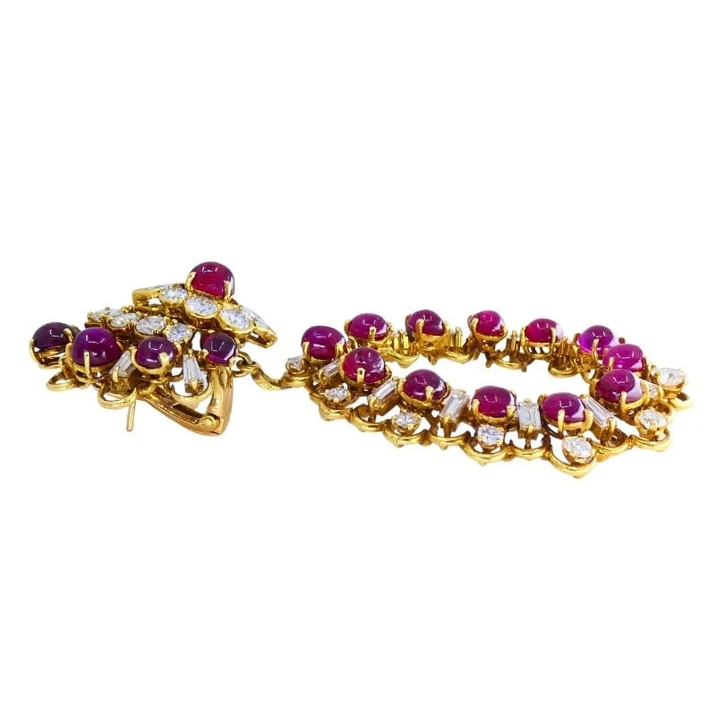 Boucheron Ruby And Diamond EARRINGS Day & Night Vintage Jewelry - 9