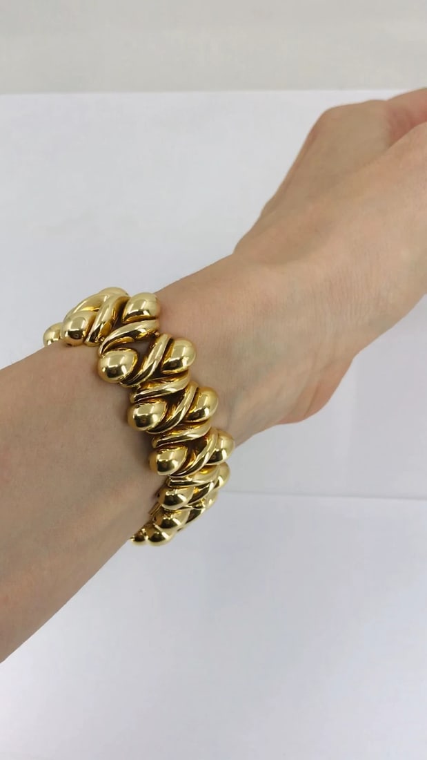 Rene Boivin Vintage Gold Link Bracelet 18k - 2