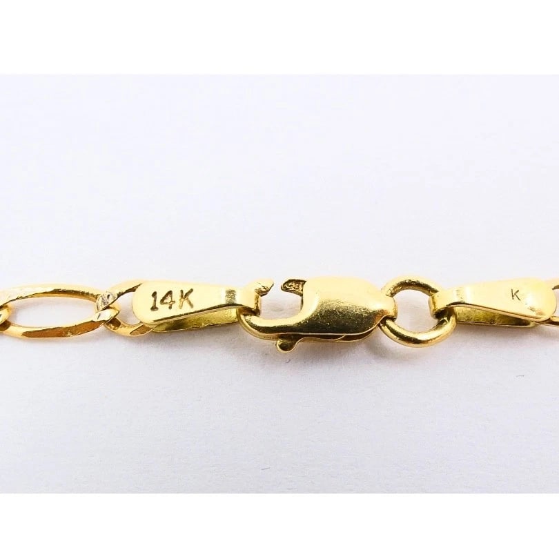 14K Gold Gemstones Clover Pendant Necklace - 10