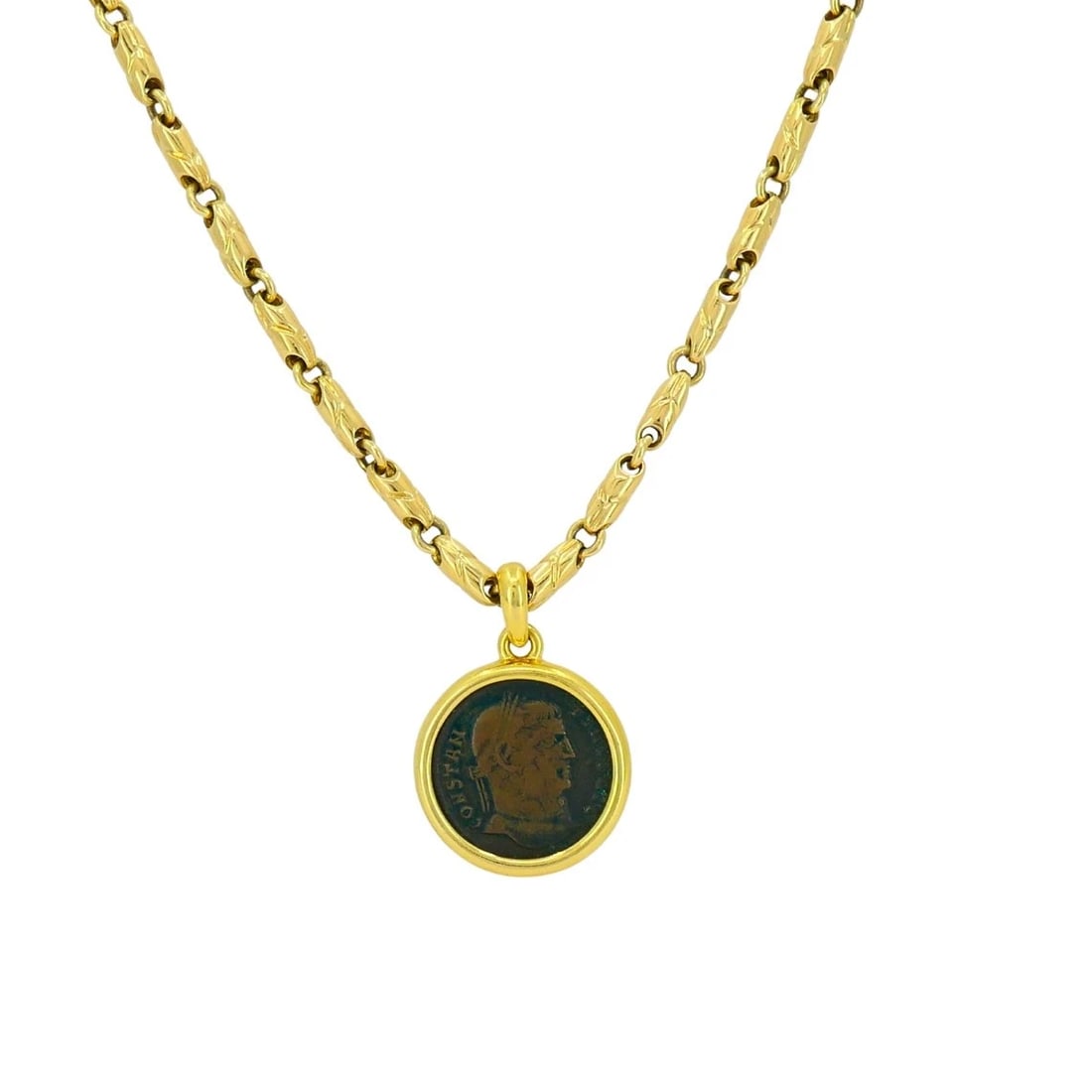 Bvlgari Bulgari Monete Necklace Ancient Roman Coin 18k Gold - 3