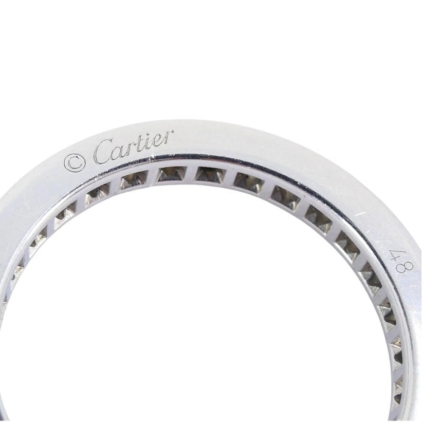 Vintage Cartier Diamond Band Platinum Size 4.5 (48) - 4