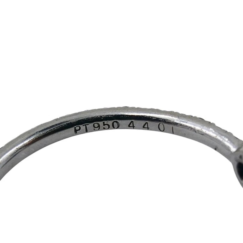 Platinum Sapphire Diamond Ring Estate Jewelry - 8