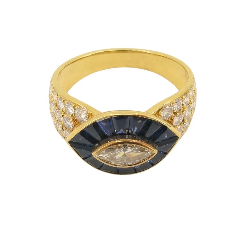 Mauboussin Ring Diamond Sapphire 18k Gold - 4
