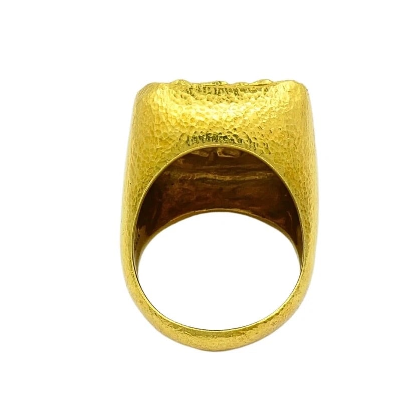 Boris Lebeau 22k Gold Signet Ring Aries Zodiac Sign - 7