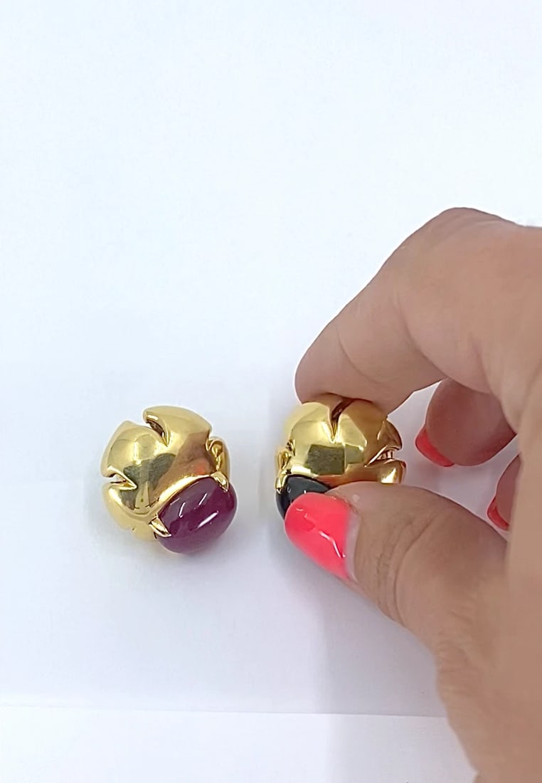 Seaman Schepps Earrings 18k Gold Gemstone - 2