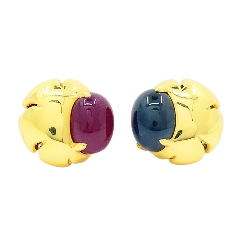 Seaman Schepps Earrings 18k Gold Gemstone - 4