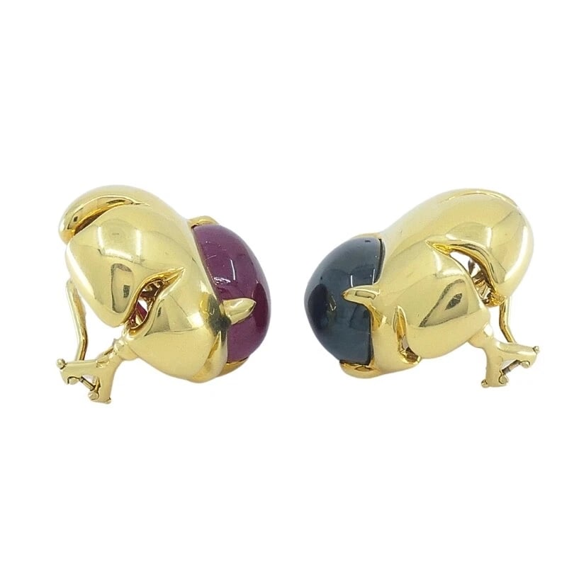 Seaman Schepps Earrings 18k Gold Gemstone - 5