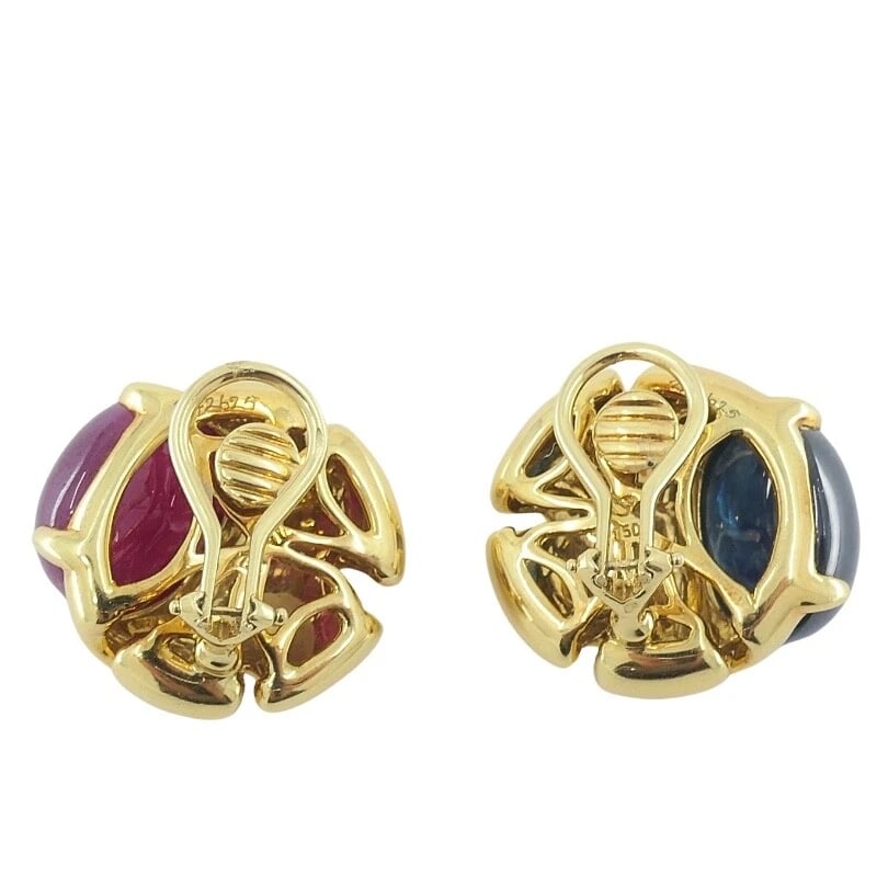 Seaman Schepps Earrings 18k Gold Gemstone - 6