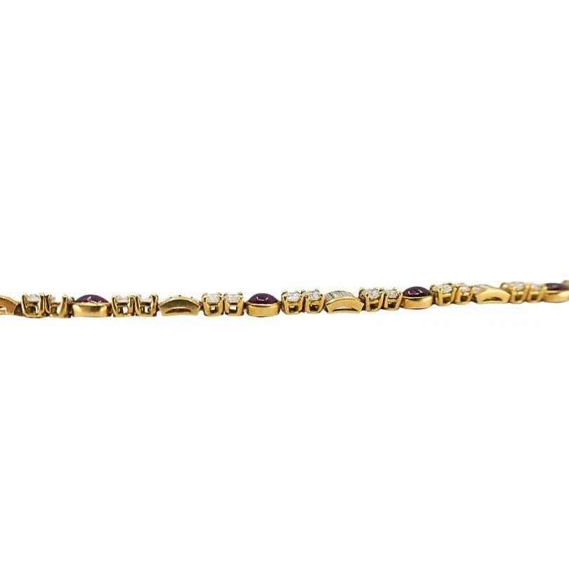 Boucheron Diamond Ruby 18k Gold Tennis Bracelet - 6