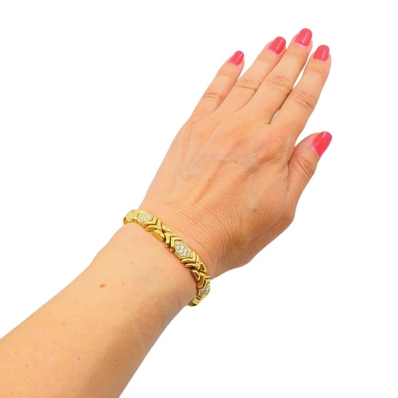 Bvlgari Bulgari Diamond 18k Gold Bracelet - 3