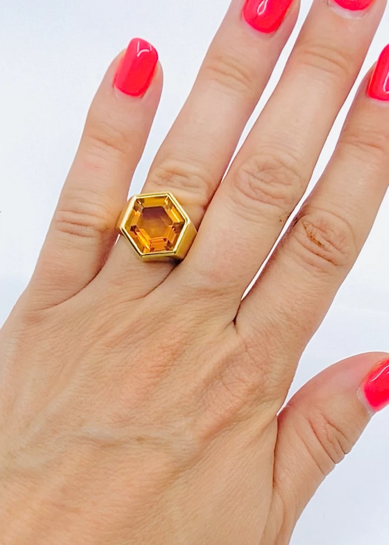 Paloma Picasso Tiffany & Co. 18k Gold Citrine Ring - 2