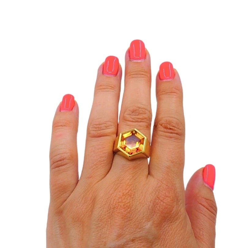 Paloma Picasso Tiffany & Co. 18k Gold Citrine Ring - 3