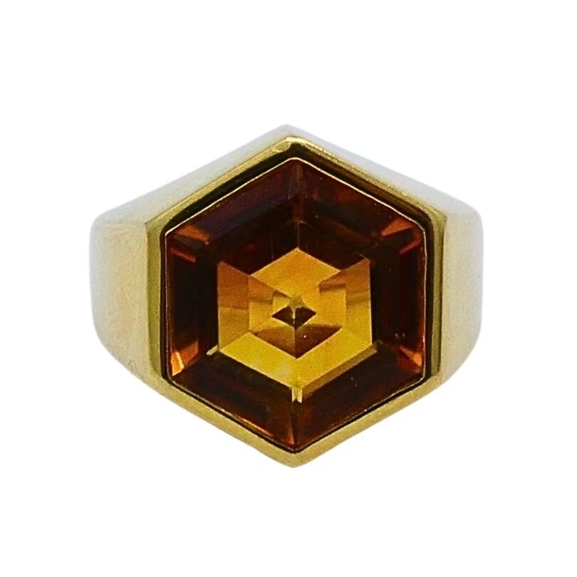Paloma Picasso Tiffany & Co. 18k Gold Citrine Ring - 7