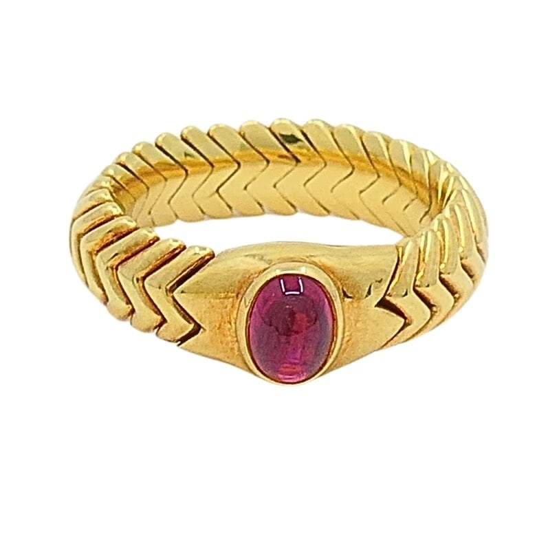 Bvlgari Spiga 18K Gold Tourmaline Ring (1 of 10)