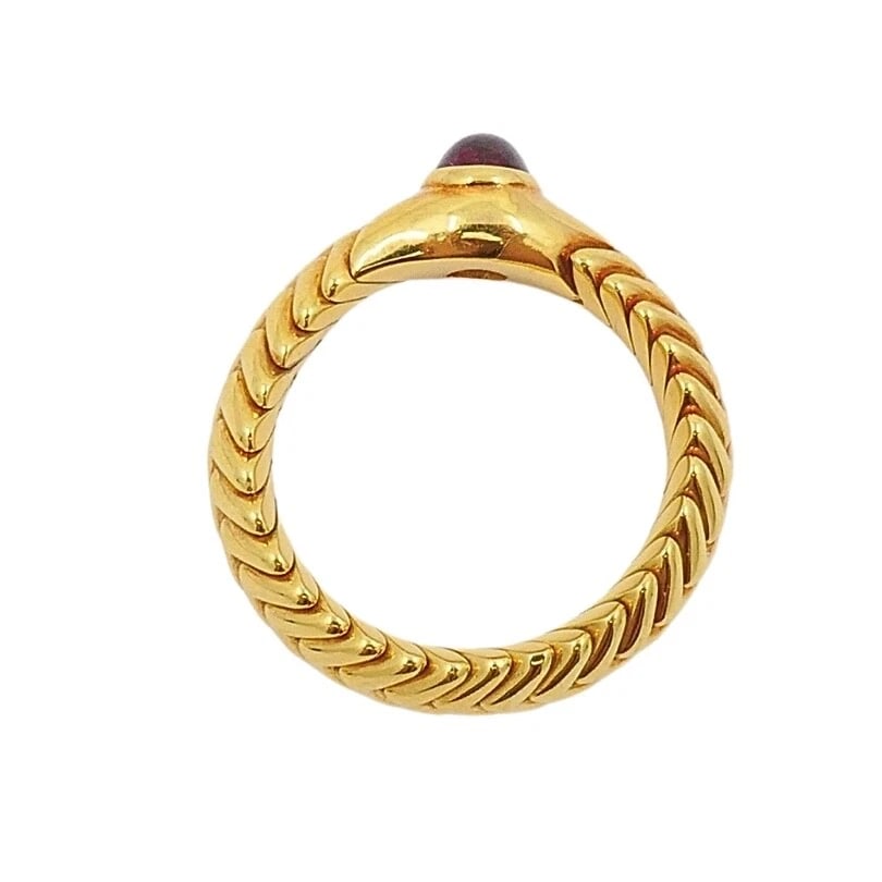 Bvlgari Spiga 18K Gold Tourmaline Ring - 8