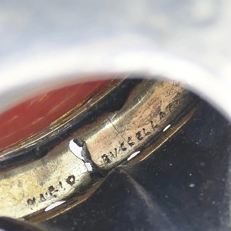 Mario Buccellati RING Vintage Coral Silver Gold Estate Jewelry - 9