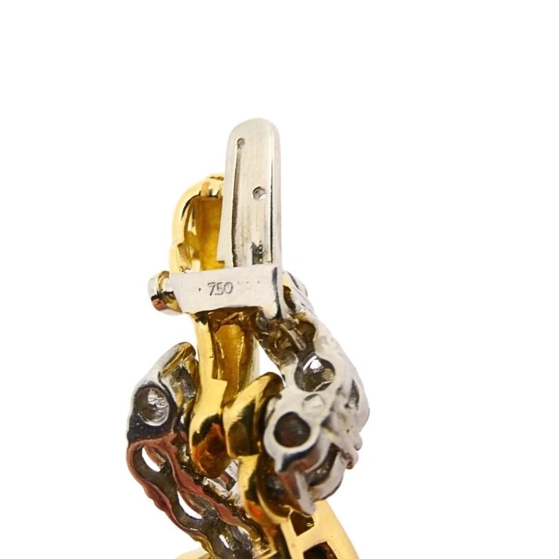 Vintage French Platinum & 18k Gold Diamond Bracelet - 10