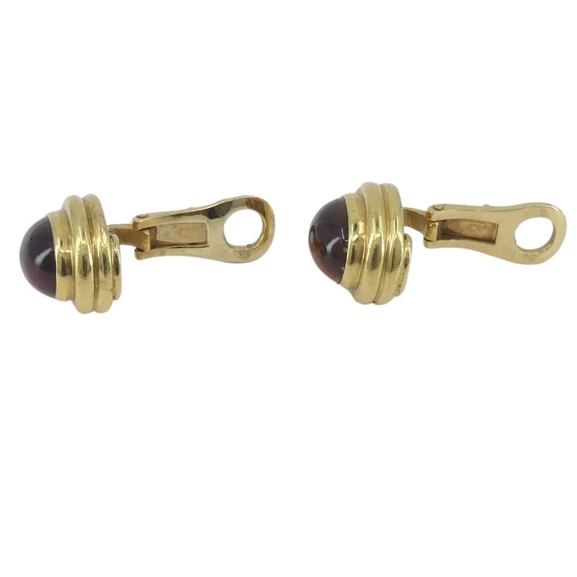 Bvlgari Bulgari Citrine Cabochon Earrings 18k Gold - 3